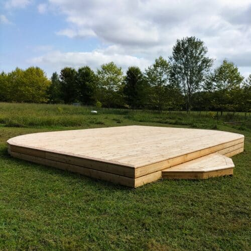 Deck de yoga foret comestible du domaine de bassilour à bidart 2