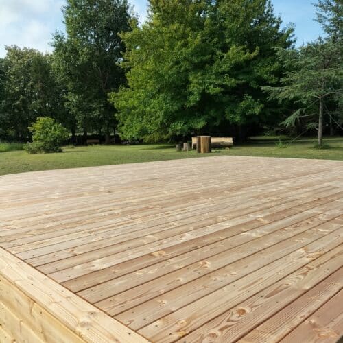 Deck de yoga foret comestible du domaine de bassilour à bidart